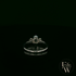 Lab-Grown Aqua and Diamond 9ct White Gold Trilogy Ring