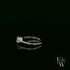 Lab-Grown Aqua and Diamond 9ct White Gold Trilogy Ring