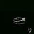 Lab-Grown Aqua and Diamond 9ct White Gold Trilogy Ring
