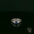 Lab-Grown Sapphire and Diamond 9ct White Gold Trilogy Ring
