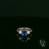 Lab-Grown Sapphire and Diamond 9ct White Gold Trilogy Ring