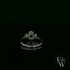 Lab-Grown Aqua and Diamond 9ct White Gold Trilogy Ring