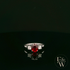 Lab-Grown Ruby and Diamond 9ct White Gold Trilogy Ring