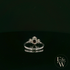 Lab-Grown Ruby and Diamond 9ct White Gold Trilogy Ring