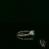 Lab-Grown Emerald and Diamond 9ct White Gold Trilogy Ring