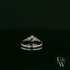 Lab-Grown Emerald and Diamond 9ct White Gold Trilogy Ring