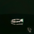 Lab-Grown Emerald and Diamond 9ct White Gold Trilogy Ring