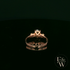 9ct Rose Gold Skull Shoulder Black CZ Solitaire Ring