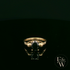 9ct Yellow Gold Skull Shoulder Black CZ Solitaire Ring