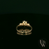 9ct Yellow Gold Skull Shoulder Black CZ Solitaire Ring