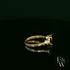 9ct Yellow Gold Skull Shoulder Black CZ Solitaire Ring