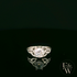 Celtic Patterned Sterling Silver White CZ Single Stone Ring