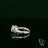 Celtic Patterned Sterling Silver White CZ Single Stone Ring