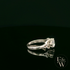 Celtic Patterned Sterling Silver White CZ Single Stone Ring