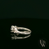 Celtic Patterned Sterling Silver Black CZ Single Stone Ring