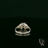 Celtic Patterned Sterling Silver Black CZ Single Stone Ring