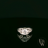 Celtic Patterned 9ct White Gold White CZ Single Stone Ring