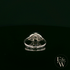 Celtic Patterned 9ct White Gold White CZ Single Stone Ring