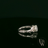 Celtic Patterned 9ct White Gold White CZ Single Stone Ring
