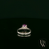 Solitaire Violet Moissanite & Silver Engagement Ring