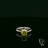 9ct White Gold Peridot CZ Solitaire Ring