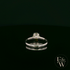 9ct White Gold Peridot CZ Solitaire Ring