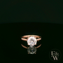 9ct Rose Gold 2ct White CZ Single Stone Ring