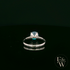 9ct White Gold 2ct Blue Topaz CZ Single Stone Ring