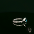 9ct White Gold 2ct Blue Topaz CZ Single Stone Ring