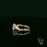 9ct Yellow Gold Solitaire White Moissanite with Fancy Stone Set Shoulders