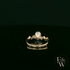 9ct Yellow Gold Solitaire White Moissanite with Fancy Stone Set Shoulders