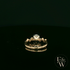 9ct Yellow Gold Solitaire White Moissanite with Fancy Stone Set Shoulders