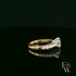 9ct Yellow Gold Solitaire White Moissanite with Stone Set Shoulders