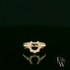 9ct Yellow Gold Horseshoe White Moissanite Ring