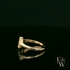 9ct Yellow Gold Horseshoe White Moissanite Ring