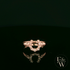 9ct Rose Gold Horseshoe White Moissanite Ring