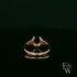 9ct Rose Gold Horseshoe White Moissanite Ring
