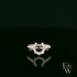 9ct White Gold Horseshoe White Moissanite Ring
