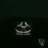 9ct White Gold Horseshoe White Moissanite Ring