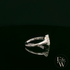 9ct White Gold Horseshoe White Moissanite Ring