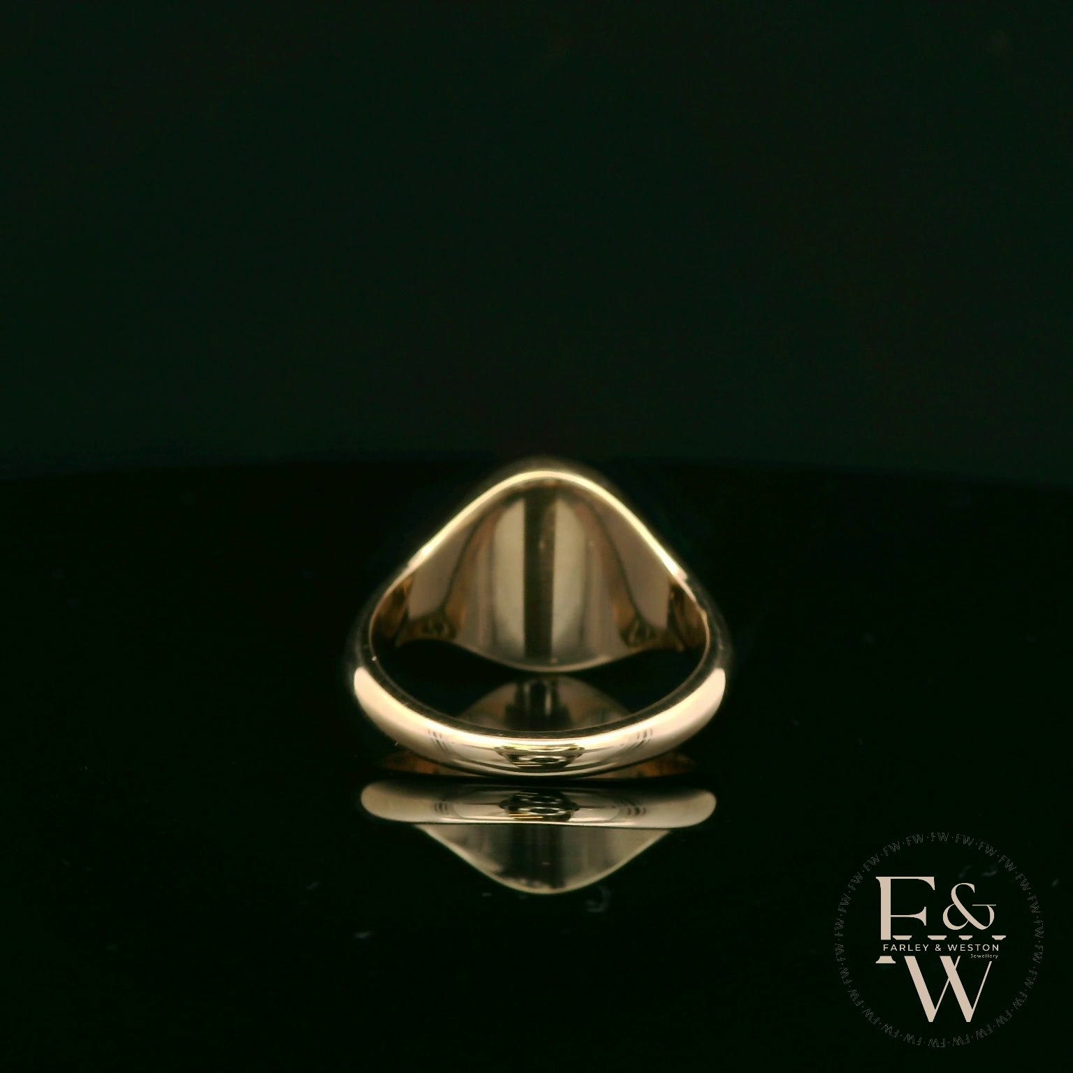 9ct Yellow Gold Retro Birmingham City Football Club Logo Signet Ring