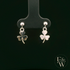 9ct White Gold 3 Leaf Clover Dropper Earrings
