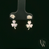 9ct White Gold 3 Leaf Clover Dropper Earrings