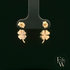 9ct Yellow Gold 4 Leaf Clover Dropper Earrings