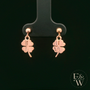 9ct Rose Gold 4 Leaf Clover Dropper Earrings