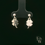 Sterling SIlver 4 Leaf Clover Dropper Earrings
