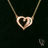 9ct Rose Gold White Moissanite Heart Necklace