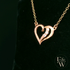 9ct Rose Gold White Moissanite Heart Necklace