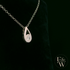Large 9ct White Gold Peardrop White Moissanite Necklace