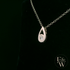 Large 9ct White Gold Peardrop White Moissanite Necklace